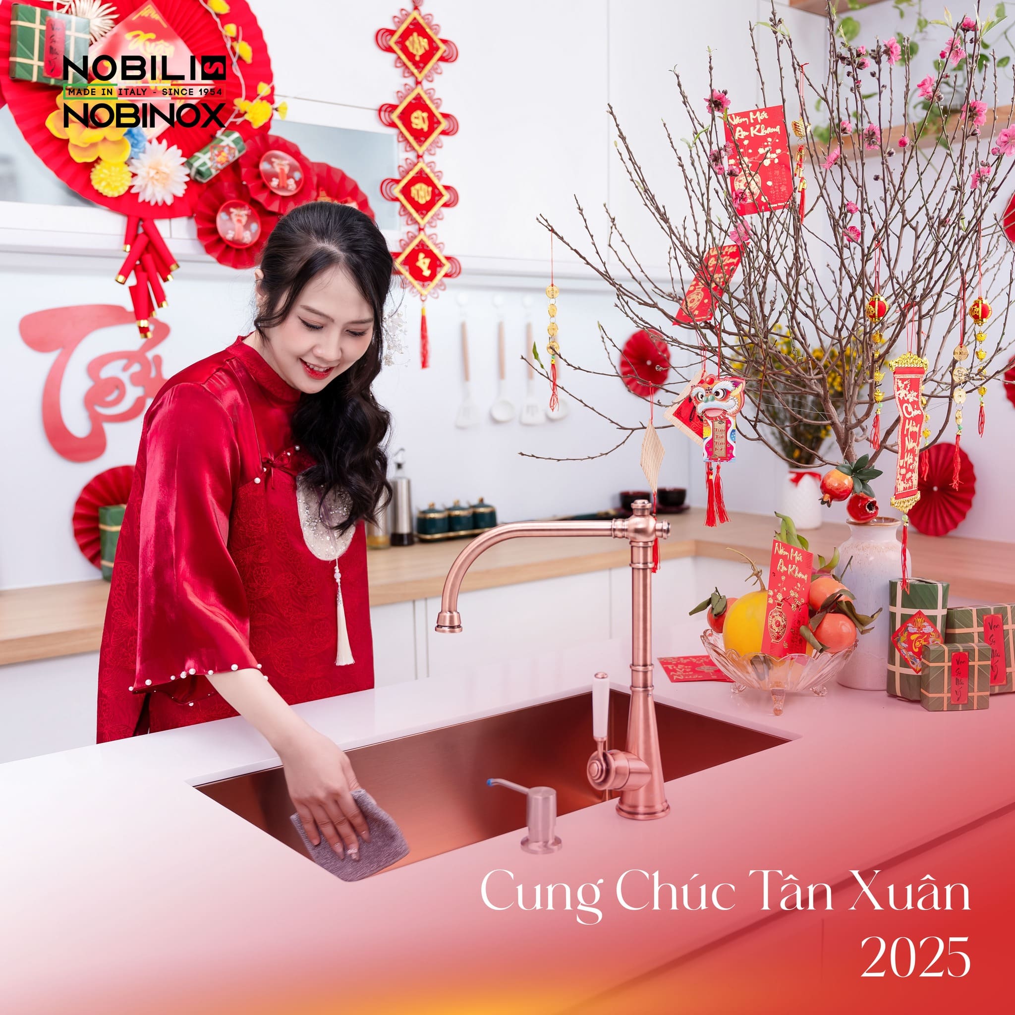 Vòi rửa chén Nobili NB255C tân cổ điển