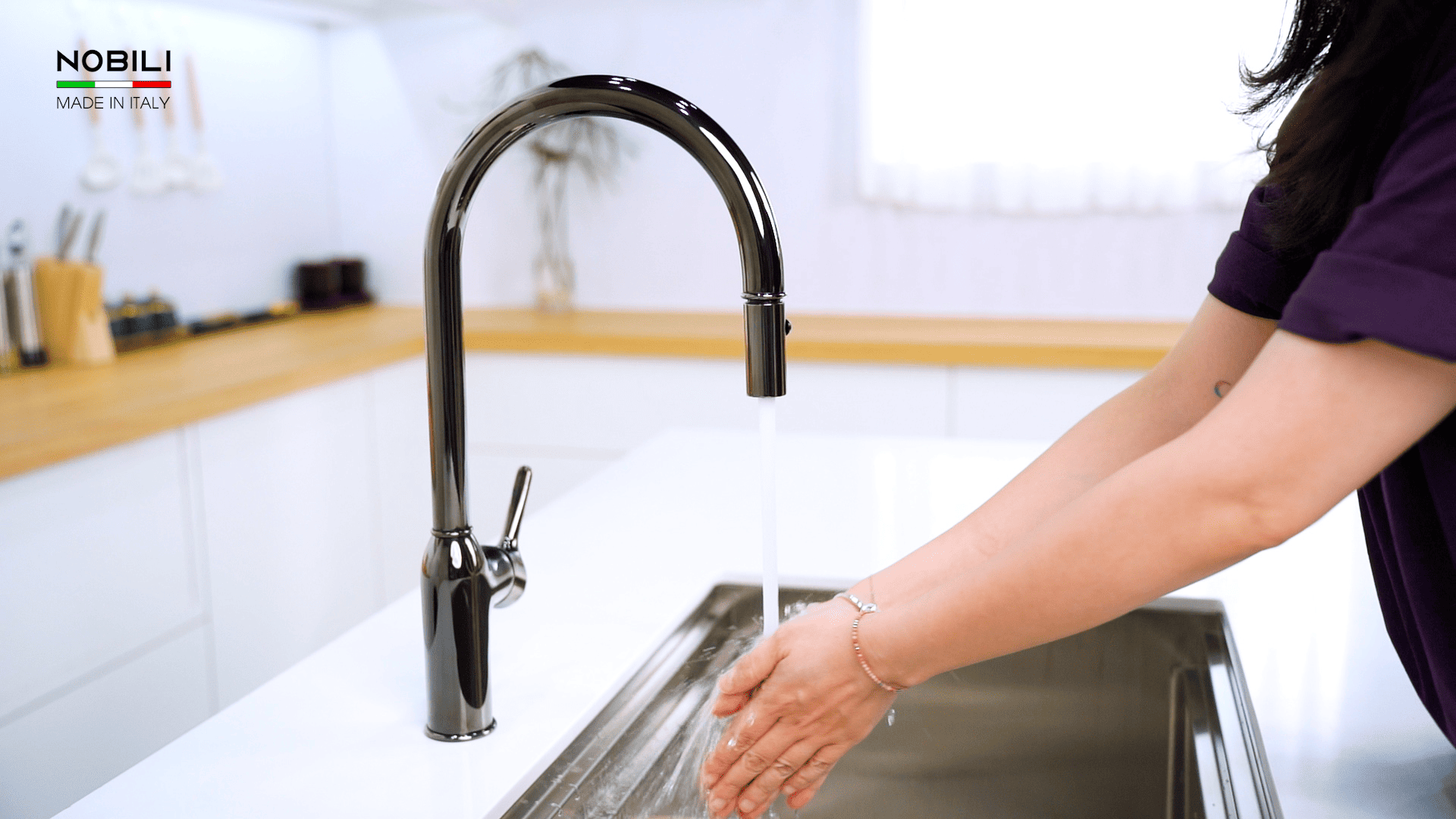 Vòi bếp nhập khẩu Italy Nobili NB131LTB Ring