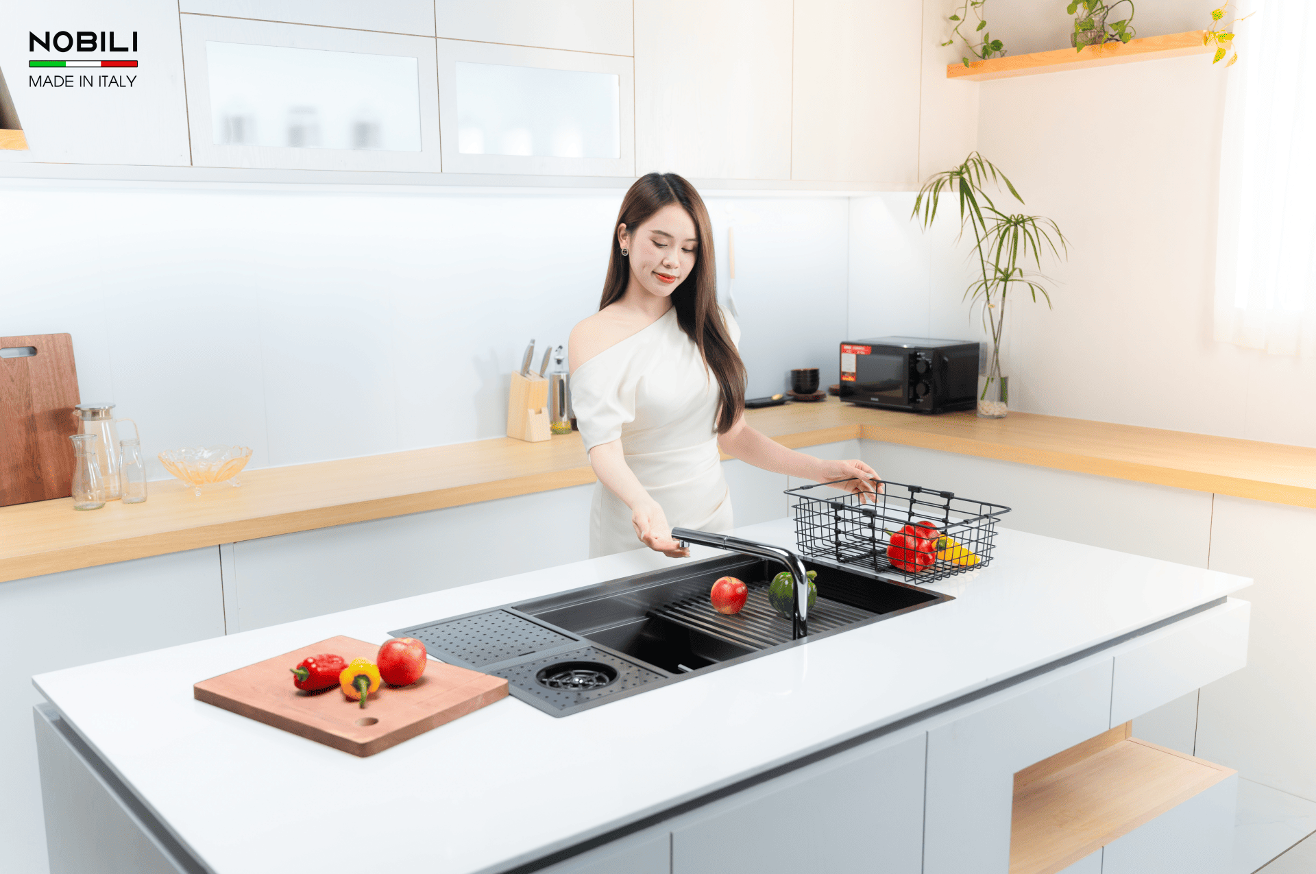 Vòi rửa chén dây rút Nobili NB242