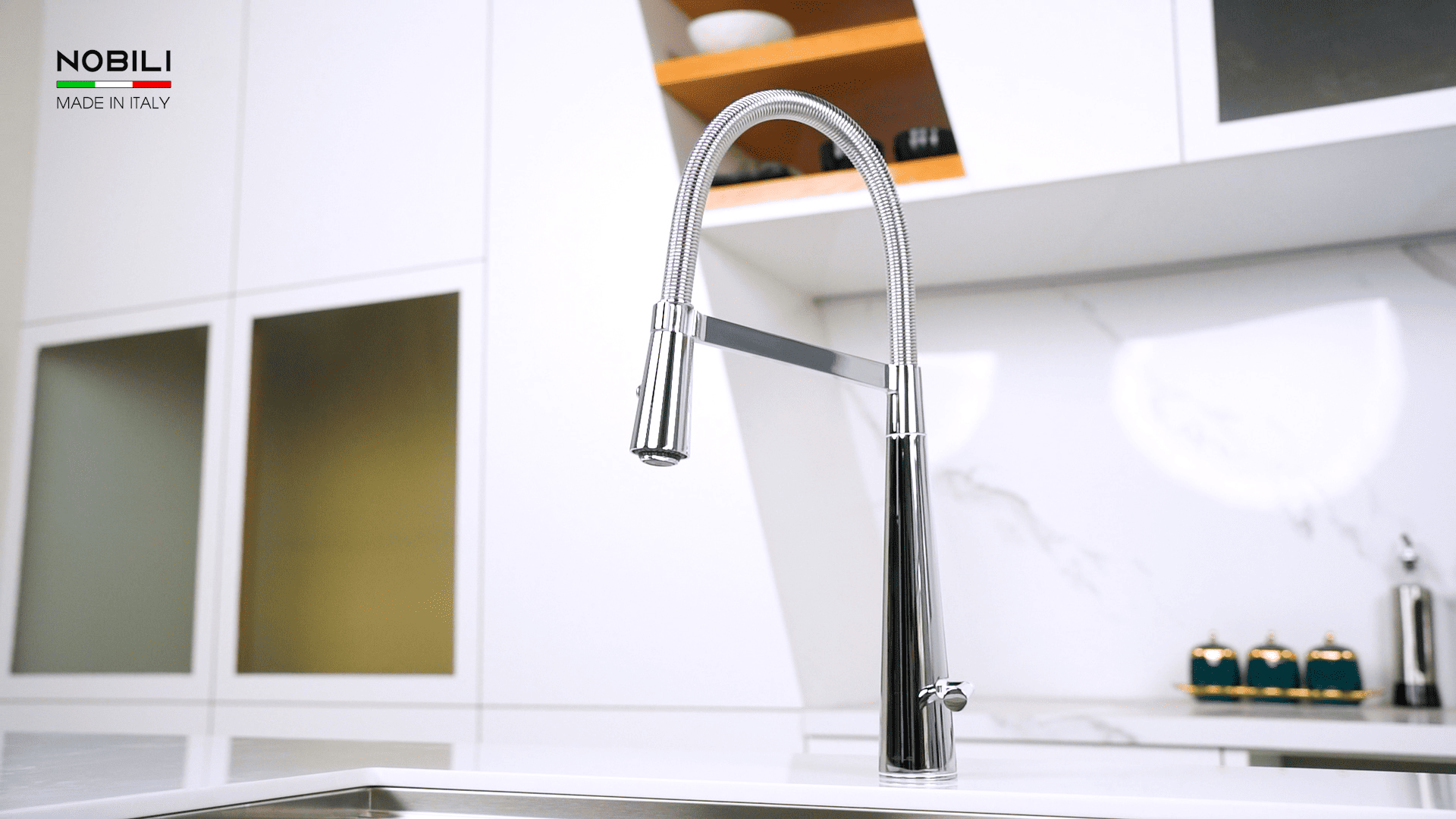 Vòi bếp cần mềm 2 chế độ Nobili NB880 nhập khẩu Italy