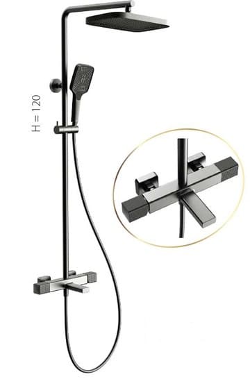 Sen tắm cây đứng nóng lạnh Hilux 8665 Gray