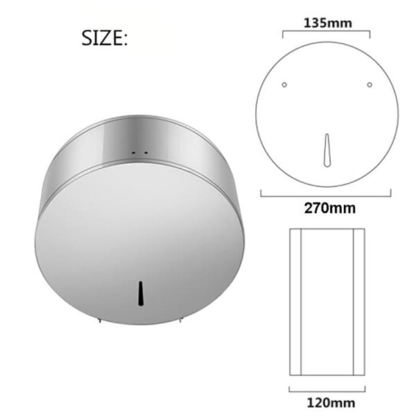 Hộp đựng giấy Inox 304 loại lớn Miken MK-1104B