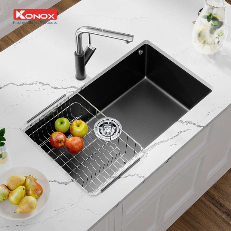 Chậu rửa bát 1 hố Konox Naros 760S-Black