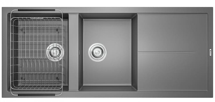 Chậu rửa bát 2 hố bàn phải Konox Livello Smart 1160-Grey