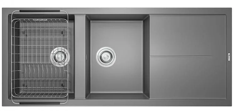 Chậu rửa bát 2 hố bàn phải Konox Livello Smart 1160-Grey
