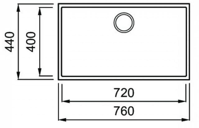 Chậu rửa bát 1 hố Konox Terra 790S-Grey