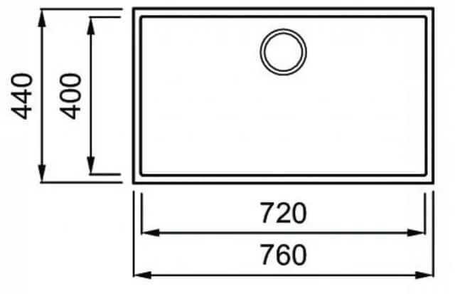 Chậu rửa bát 1 hố Konox Terra 790S-Grey