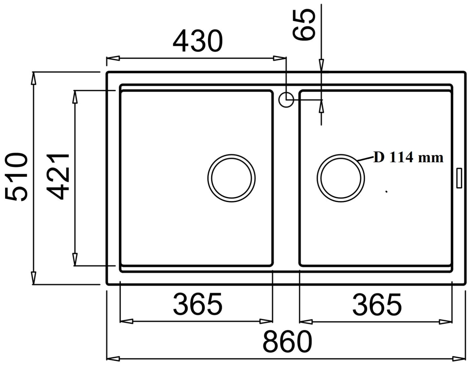 Chậu rửa bát 2 hố Konox Phoenix Smart 860-White Silver