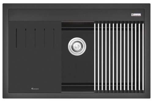 Chậu rửa bát 1 hố Konox Terra 790S Black