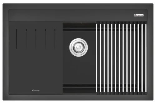Chậu rửa bát 1 hố Konox Terra 790S Black