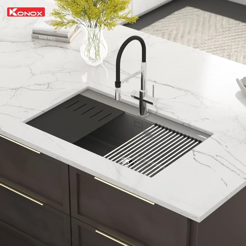 Chậu rửa bát 1 hố Konox Terra 790S-Grey