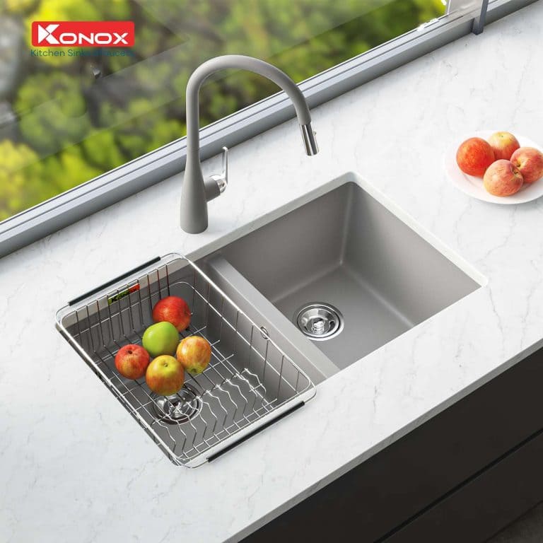 Chậu rửa bát 2 hố Konox Veloci 760D-Grey