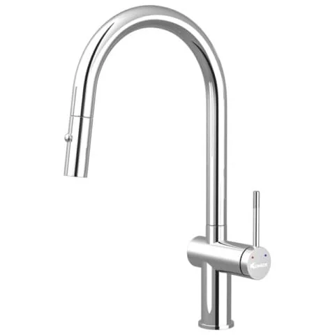 Vòi rửa bát nóng lạnh dây rút Konox Comfor Chrome