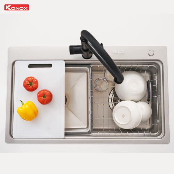 Chậu rửa bát 1 hố Konox KN8048TS Dekor