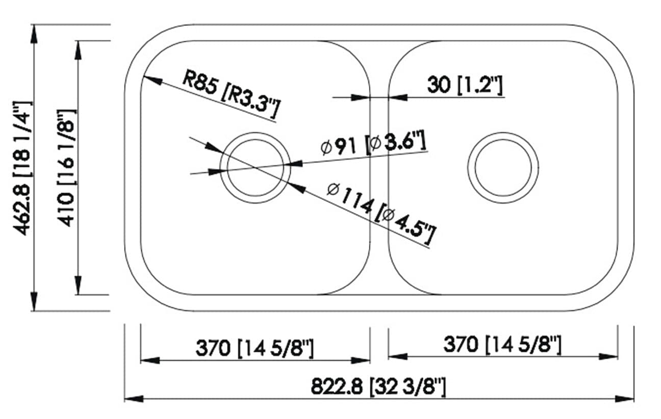 Chậu rửa bát 2 hố Konox KN8246DUA DEKOR