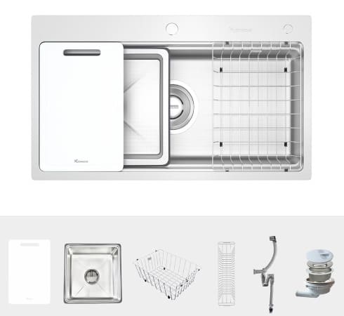 Chậu rửa bát 1 hố Konox KN8751TS Dekor