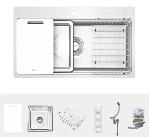 Chậu rửa bát 1 hố Konox KN8751TS Dekor