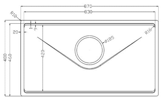Chậu rửa bát 1 hố Konox TARI 8748SR