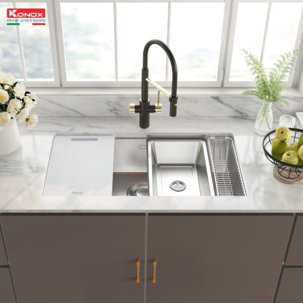 Chậu rửa bát 1 hố Konox TARI 8748SR