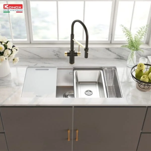 Chậu rửa bát 1 hố Konox TARI 8748SR