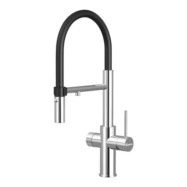 Vòi rửa bát nóng lạnh 3 đường nước Konox Combi Chrome