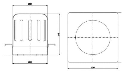 Bản vẽ kỹ thuật cầu lọc rác inox304 Sekino 304G306