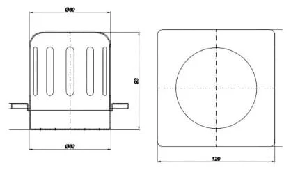 Bản vẽ kỹ thuật cầu lọc rác inox304 Sekino 304G306