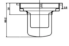 Bản vẽ kỹ thuật ga thoát sàn inox304 Sekino 304GT501-12