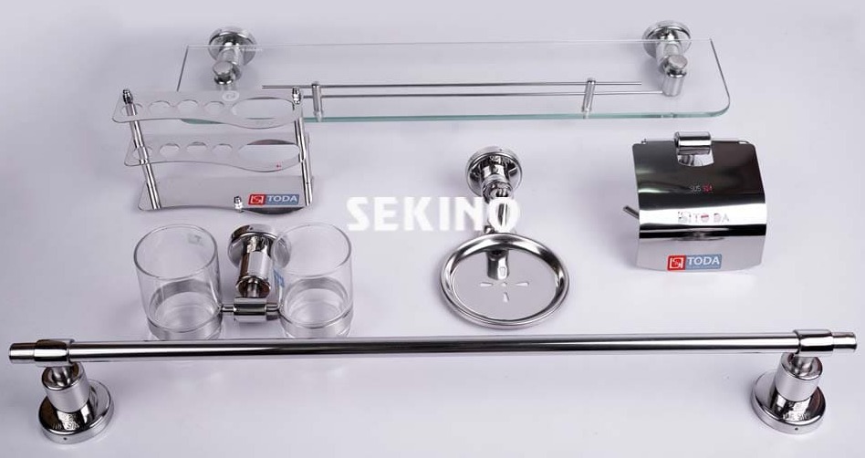 Bộ phụ kiện phòng tắm inox 6 món Sekino 304TD3600