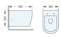 Bản vẽ kỹ thuật bồn cầu 2 khối nắp rơi êm Atmor AT2112