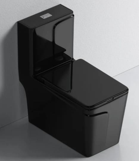 Bồn cầu 1 khối nắp rơi êm màu đen Atmor AT295B