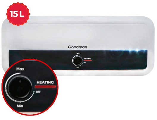 Bình nóng lạnh gián tiếp ngang 15 lít Goodman GN15 