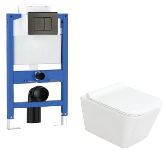 Bồn cầu âm tường gồm kết nước ATMOR AT2178W & AT2003-A