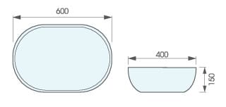 Bản vẽ kỹ thuâtchậu lavabo đặt bàn ATMOR AT257