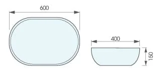 Bản vẽ kỹ thuâtchậu lavabo đặt bàn ATMOR AT257