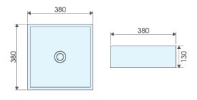 Bản vẽ kỹ thuật chậu lavabo đặt bàn ATMOR AT037