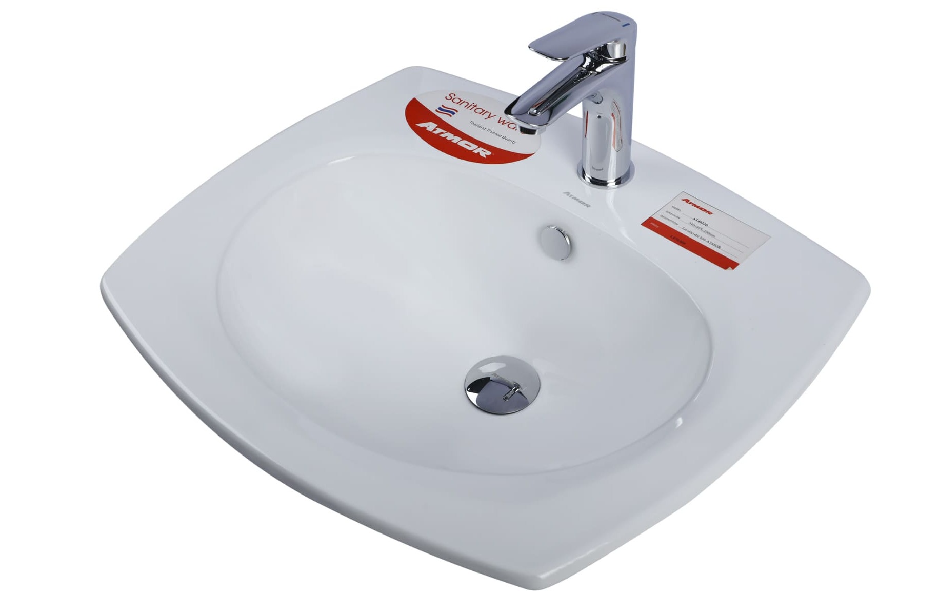 Chậu lavabo dương vành ATMOR AT40230