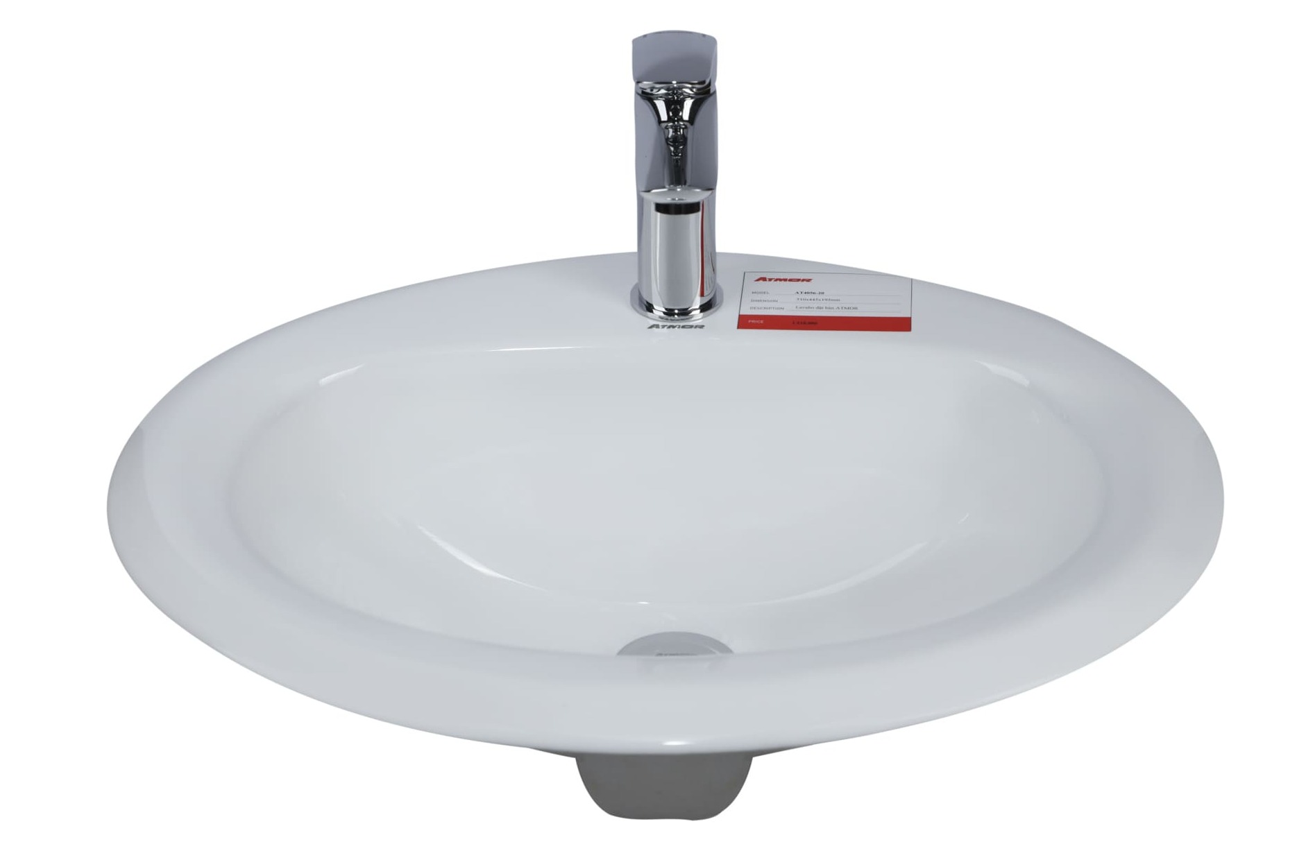 Chậu lavabo dương vành ATMOR AT4056-20