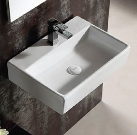 Chậu lavabo treo tường không chân ATMOR AT414