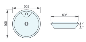 Chậu lavabo đặt bàn ATMOR AT4140
