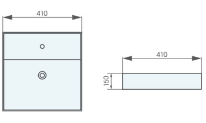 Chậu lavabo treo tường không chân ATMOR AT1001
