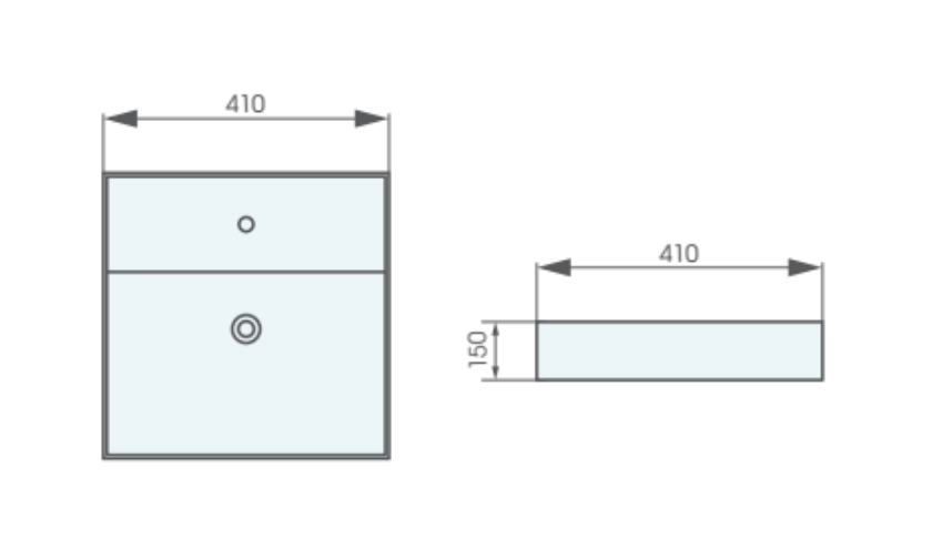 Bản vẽ kỹ thuật chậu lavabo đặt sàn ATMOR AT4327