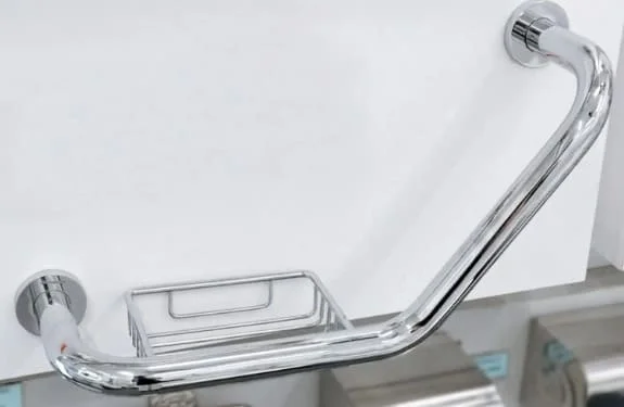 Tay vịn nhà vệ sinh cho người già có khay xà phòng ATMOR 8009