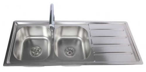 Chậu rửa chén 2 hố 1 bàn 120x50cm ATMOR AT-A19 (ATA19)