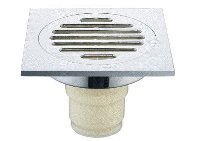 Phễu thoát sàn đồng mạ chrome 10x10cm ATMOR AH012