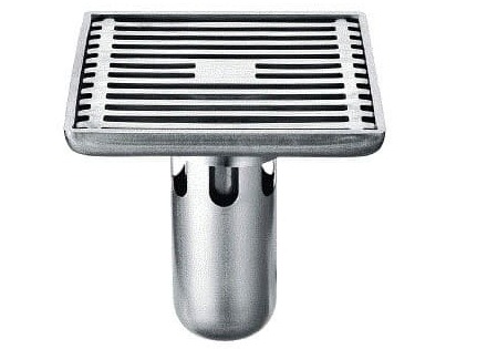 Phễu thoát sàn inox 10x10cm Ø60 ATMOR AH021