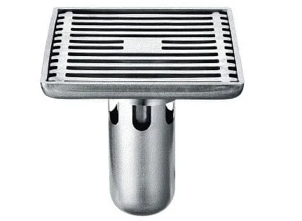Phễu thoát sàn inox 10x10cm Ø60 ATMOR AH021