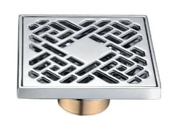 Phễu thoát sàn đồng mạ chrome 10x10cm ATMOR AH048