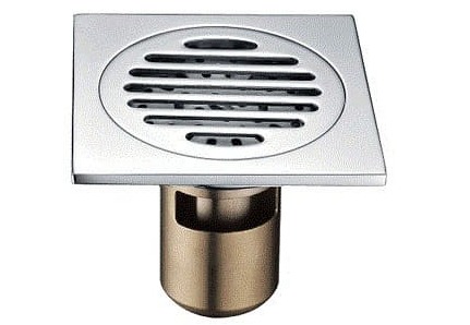 Phễu thoát sàn đồng mạ chrome 12x12cm ATMOR AH110W