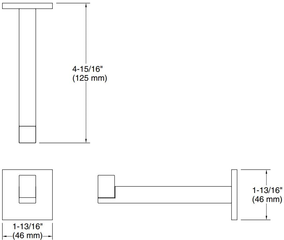 Bản vẽ giá treo giấy Kallista P32746